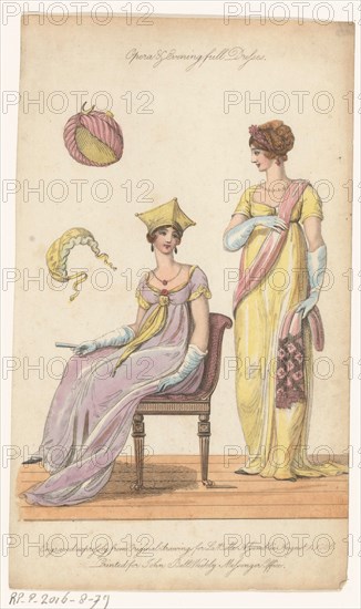 Opera & Evening Full Dresses, "La Belle Assemblee", August 1 1806. Creator: Anon.