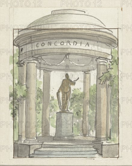 Design for a temple of concord, c.1752-c.1819.  Creator: Unknown.
