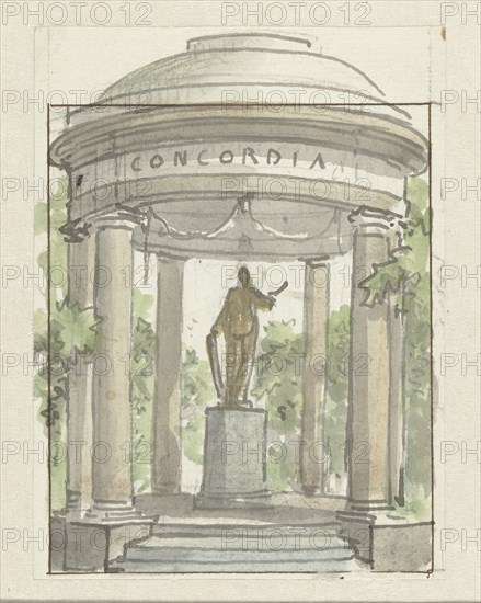 Design for a temple of concord, c.1752-c.1819. Creator: Unknown.