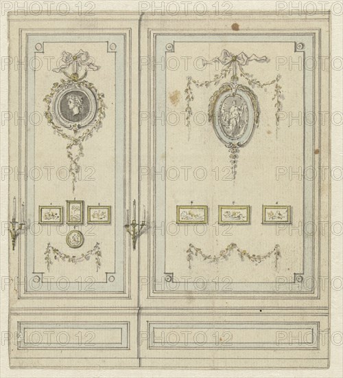 Design for part of a wall painting for the Van Hasselt side room, c.1752-c.1819.  Creator: Juriaan Andriessen.