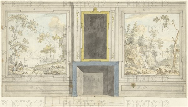 Design for room wall for JDDekinge, c.1752-c.1819. Creator: Juriaan Andriessen.