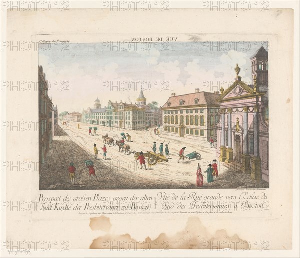 View of the South Presbyterian Church in Boston, 1755-1779. Creator: Franz Xavier Habermann.