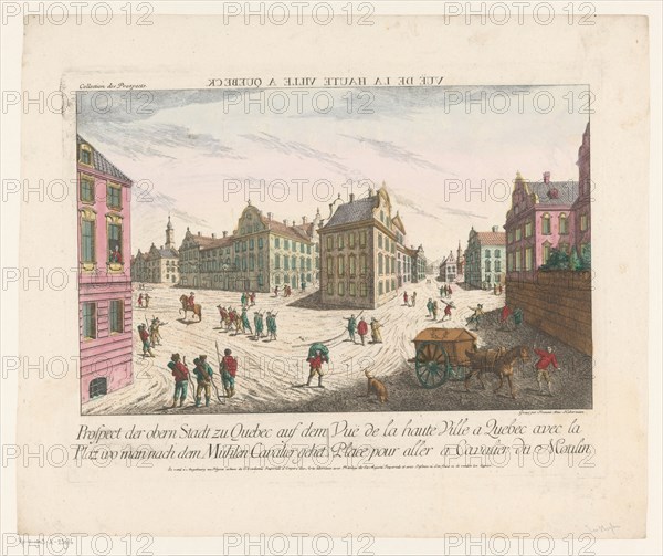 View of a suburb in Quebec, 1755-1779. Creator: Franz Xavier Habermann.