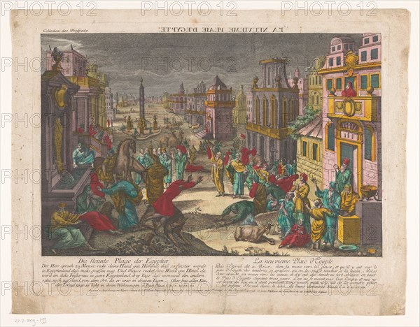 The ninth plague in Egypt, 1755-1779. Creator: Monogrammist BF.
