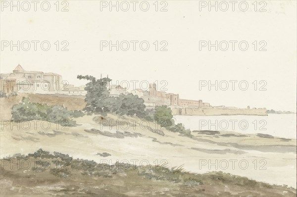 View of Barletta located on the coast, 1778. Creator: Louis Ducros.