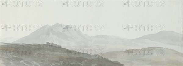 View of the Apennine mountain peaks, 1778. Creator: Louis Ducros.