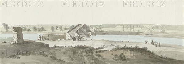 View of Canosa Bridge over the Ofanto River in Puglia, 1778. Creator: Louis Ducros.