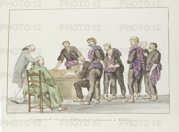 Meeting of sailors of the speronaras from Malta, at Catania, 1778. Creator: Louis Ducros.