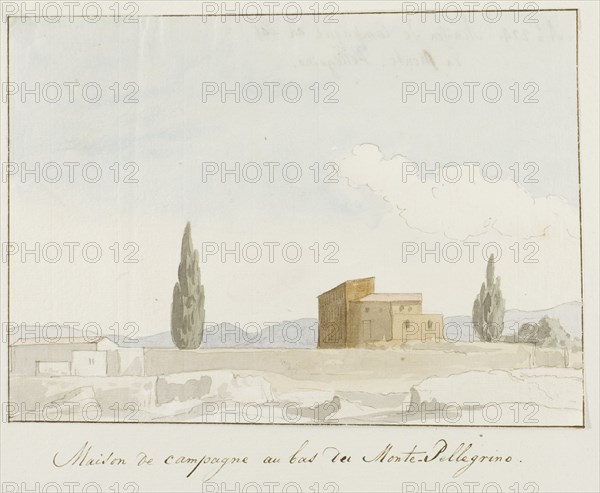 Country house at the foot of Mount Pellegrino, 1778. Creator: Louis Ducros.