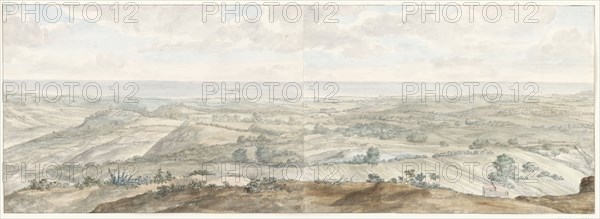 Panorama from Collis Minervalis, 1778. Creator: Louis Ducros.