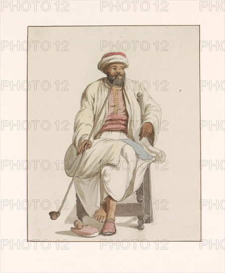 Kadi of the Islamic slaves in Malta, 1778. Creator: Louis Ducros.