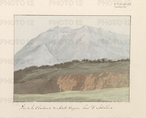 View of the Abbey of Monte Vergine high above Avellino, 1778. Creator: Louis Ducros.