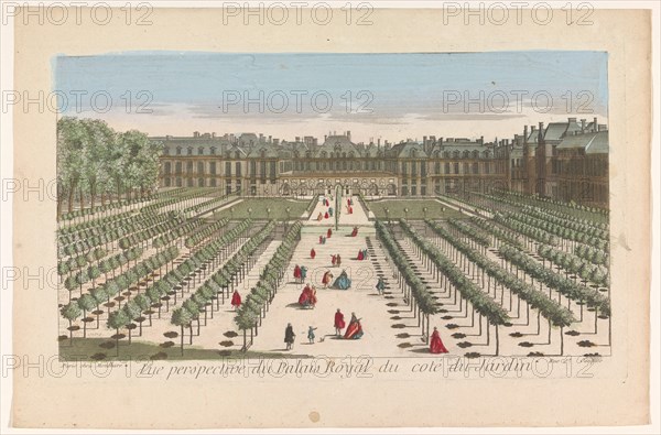 View of a royal palace seen from the garden, 1759-c.1796. Creators: Louis-Joseph Mondhare, Anon.