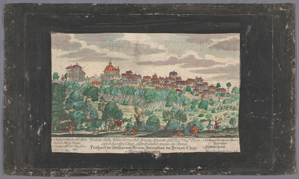 View of the city of Ariccia, 1708-1756. Creators: Martin Engelbrecht, Anon.