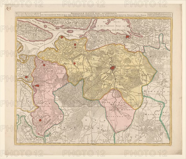 Map of the Baronie van Breda, c.1780. Creator: Nicolaes Visscher.