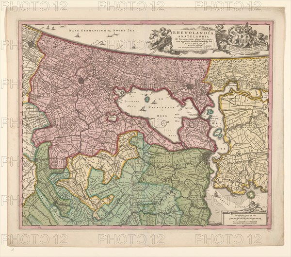 Map of Rijnland and Amstelland, c.1675. Creator: Workshop of Nicolaes Visscher.