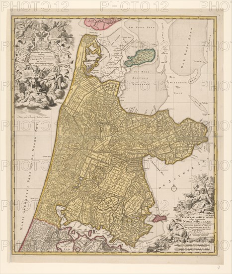 Map of North Holland, c.1700-c.1710.  Creator: Nicolaes Visscher.