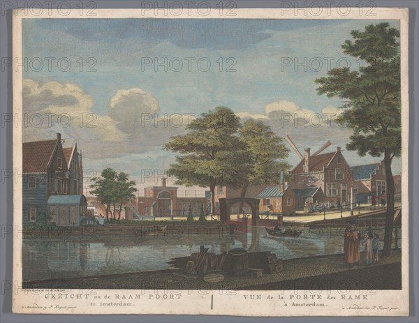 View of the Raampoort in Amsterdam, 1766. Creator: Caspar Jacobsz Philips.