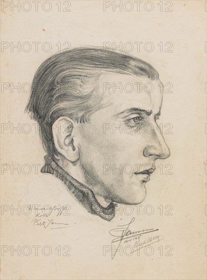 Portrait of Wim van Hooff, 1944-1945. Creator: Piet Jansen.