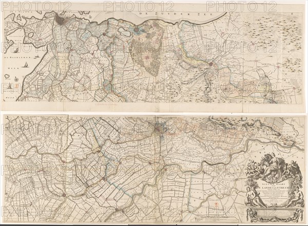 Map of the province of Utrecht, consisting of two parts, 1743. Creators: Gerard Hoet, Thomas Doesburgh.