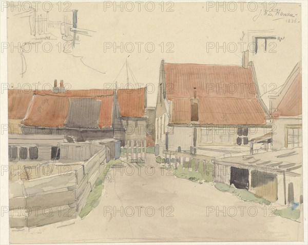 Houses in the Vinkenbuurt, Amsterdam, 1886. Creator: Jan Hanau.