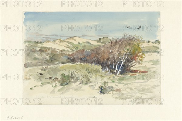 Dune landscape between Bloemendaal and Ijmuiden, 1891. Creator: Jan Hoynck van Papendrecht.