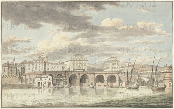 The Port of Civitavecchia, 1779. Creator: Jean Grandjean.