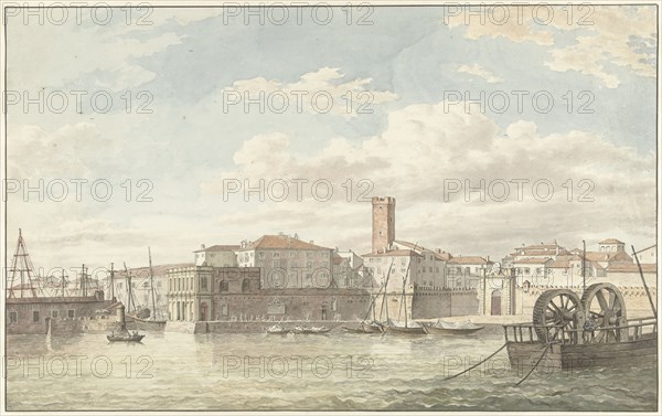 The Port of Civitavecchia, 1779. Creator: Jean Grandjean.