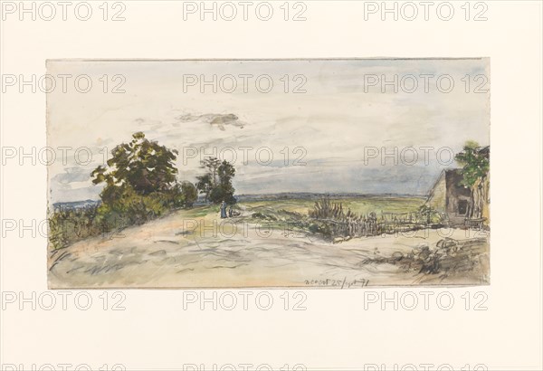 Landscape near Nevers, 1871. Creator: Johan Barthold Jongkind.
