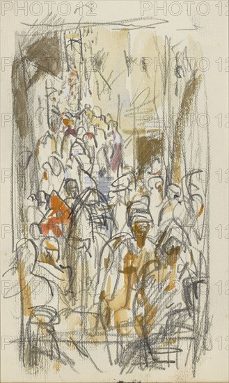 Street with figures in Biskra, 1922. Creator: Marius Bauer.