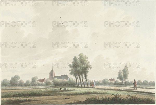 A landscape with a church on the horizon, 1758-1815. Creator: Nicolaas Wicart.