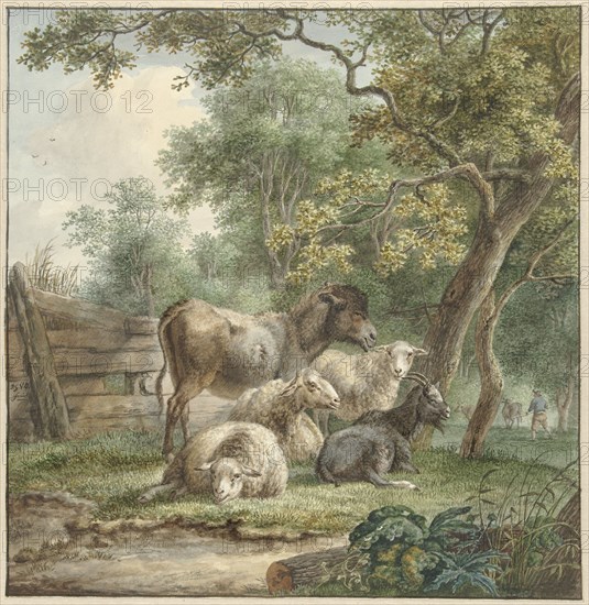 Cattle in an Orchard, c.1790-c.1815. Creator: Pieter Gerardus van Os.