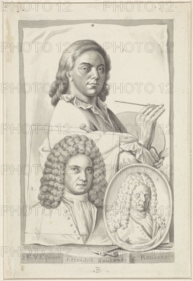 Portraits of Hendrik Soukens, Frans van Eynden and Roukens, 1757-1819. Creator: Roeland van Eynden.