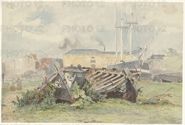 Shipyard, 1850. Creator: Willem Antonie van Deventer.