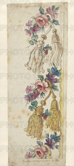 Design for an Embroidered Border, c.1765-1775. Creator: Charles-Germain de Saint-Aubin.