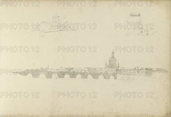 View of Dresden with the Frauenkirche, 1820-1896. Creator: Kasparus Karsen.