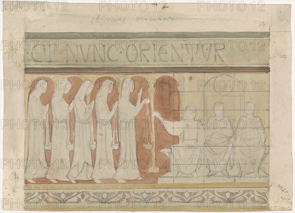 The five foolish virgins ask for oil, c. 1869-c. 1925. Creator: Antoon Derkinderen.