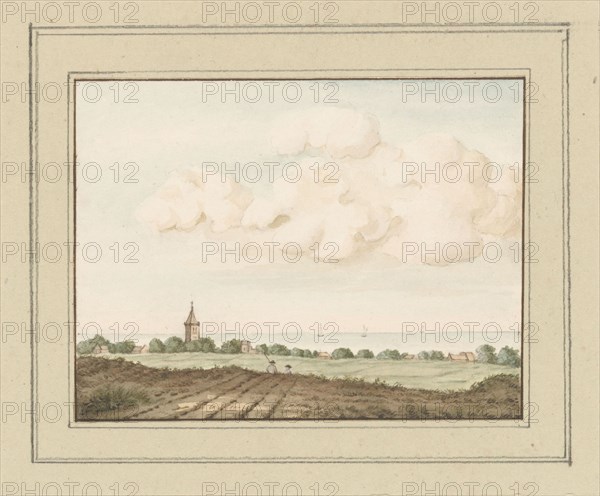 View of the village of Houses, c. 1757. Creator: Anon.