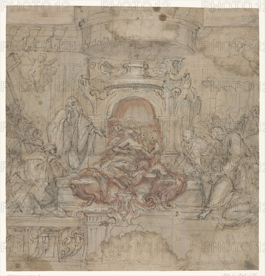 Design for an Easter altar scene, 1645-1649. Creator: Baldassare Franceschini.