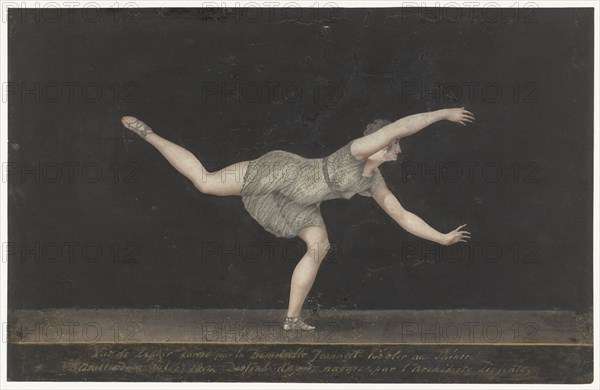 Dancer Annette Köbler performing the Pas-de-Shawl, 1812. Creator: Bartholomeus Ziesenis.