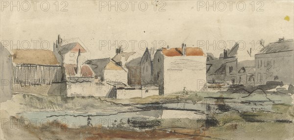 View of a city under construction, 1822-1895. Creator: Carel Jacobus Behr.