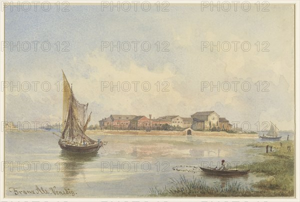 View of the Lagoon in Venice, 1831-1914. Creator: Franz Alt.