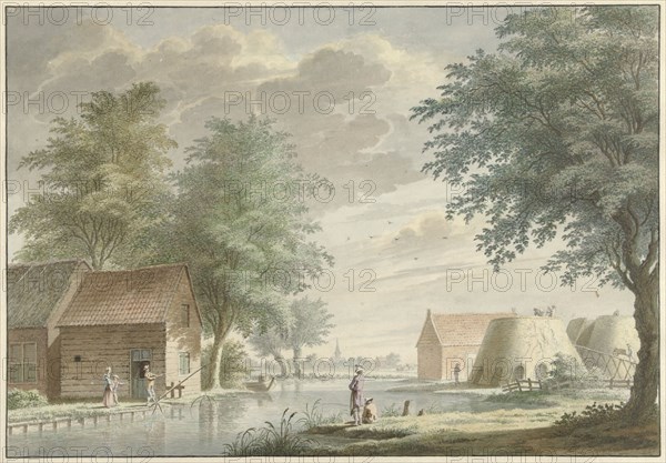 Lime kilns at Hillegom, 1765. Creator: Gerard van Rossum.