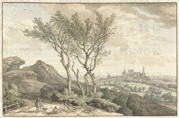 View of the castle of Bentheim, 1743. Creator: Isaac de Moucheron.