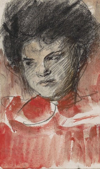 Women's head, looking to the left, 1887-1934. Creator: Isaac Lazerus Israels.