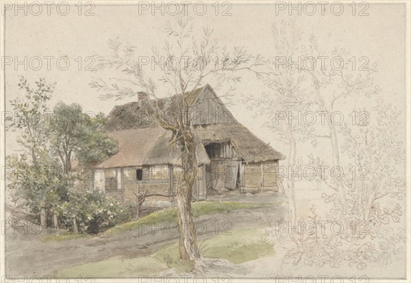 Farmhouse with trees in Delden, 1810. Creator: Jacob Ernst Marcus.