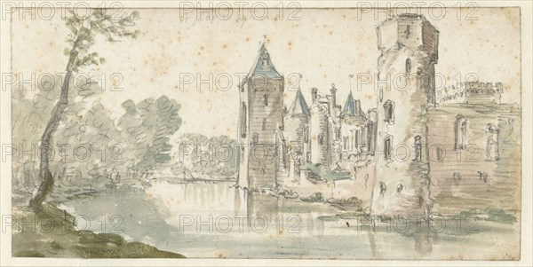 View of Egmond Castle, 1606-1656. Creator: Jan van Goyen.