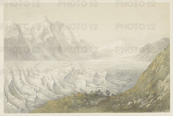 Pasterze glacier near Heiligenblut, 1824-1888. Creator: Karoly Lajos Libay.