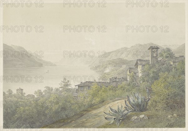 View from the Bellagio park, on Lake Como, 1824-1888. Creator: Karoly Lajos Libay.