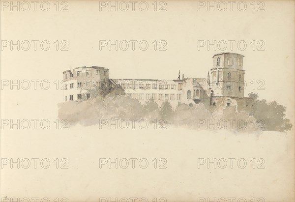 Heidelberg Castle, 1820-1896. Creator: Kasparus Karsen.